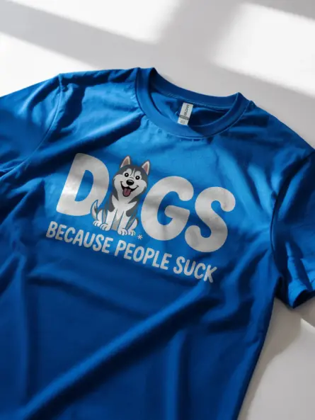Edgy Dogs Because People Suck Shirt – Funny Husky Meme Tee - Image 13