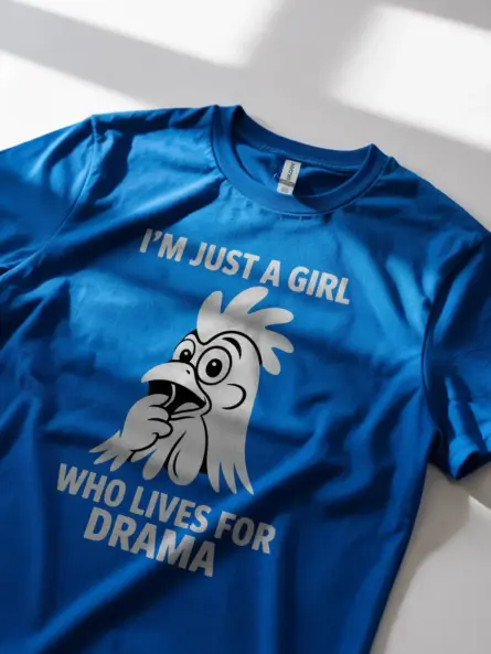 Funny Drama Queen T-Shirt – Bold Rooster Meme Design - Image 11