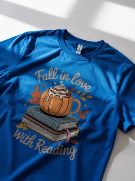 Fall Reading Shirt – Cozy Fall in Love with Reading Book Lover Tee - Image 11