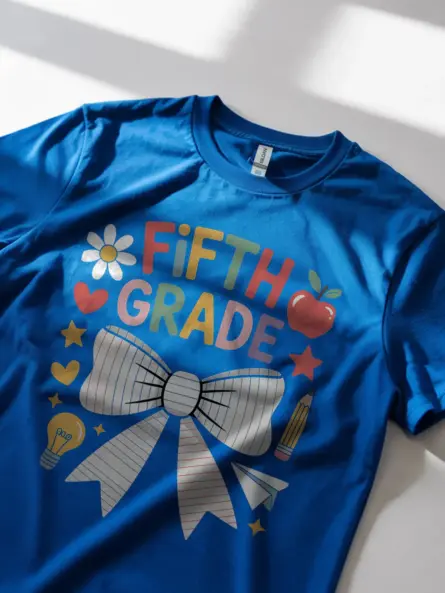Fifth Grade Shirt – Kawaii Teacher Team Back-to-School Tee - Image 11