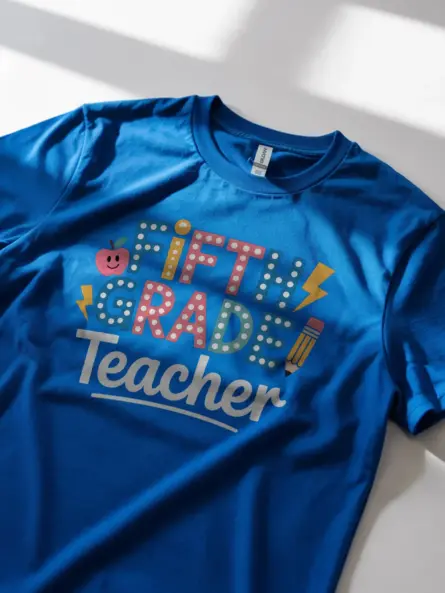 Fifth Grade Teacher Shirt – Cute Polka Dot Power Tee - Image 11