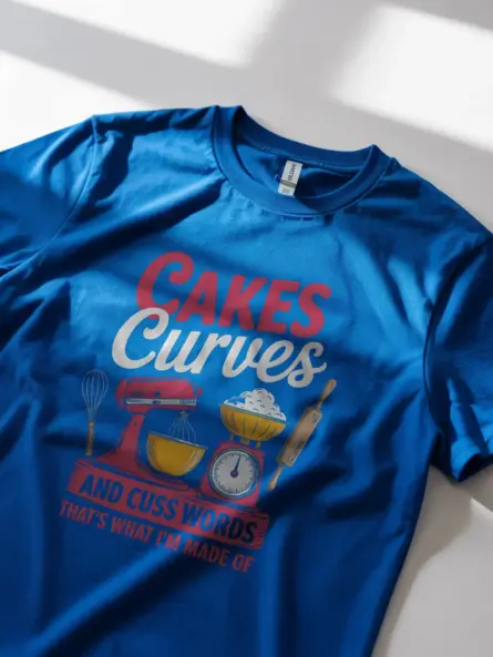 Funny Baking T-Shirt for Curvy Women – Cakes & Cuss Words - Image 11