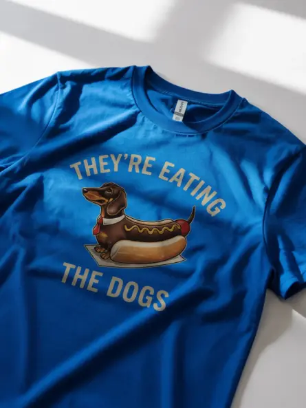 Funny Dachshund Parody T-Shirt – Political Satire Hotdog Design - Image 11