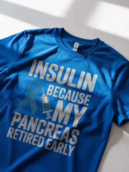 Funny Diabetes T Shirt – Bold Pancreas Retired Early Tee - Image 8