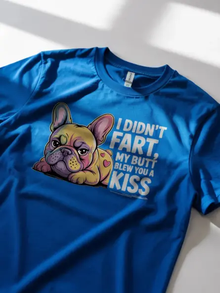 Funny French Bulldog Fart Shirt – Bold Rainbow Dog Humor Tee - Image 12