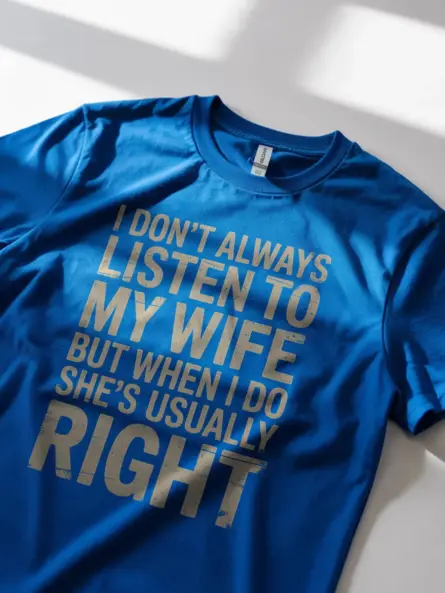 Funny Husband T Shirt for Married Men – I Don’t Always Listen To My Wife Quote - Image 11