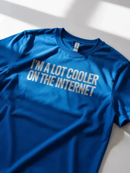 I’m a Lot Cooler on the Internet – Funny Introvert T-Shirt for Meme Lovers - Image 12