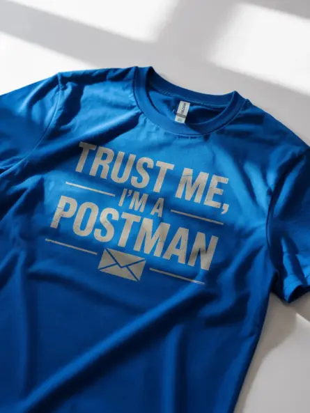 Funny Postman T-Shirt Trust Me Design - Image 12