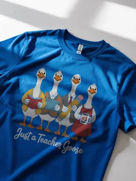Funny Teacher Goose Shirt – Quirky Back to School Tee - Image 11