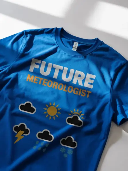 Unique Future Meteorologist T-Shirt with Weather Icons - Image 11