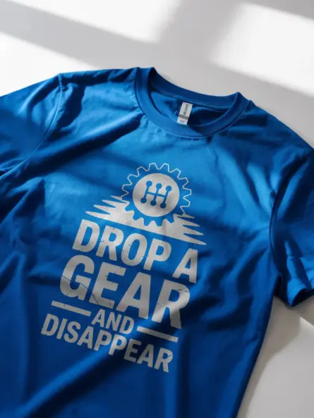 Gear Shift Car Enthusiast T-Shirt – Drop a Gear and Disappear - Image 11