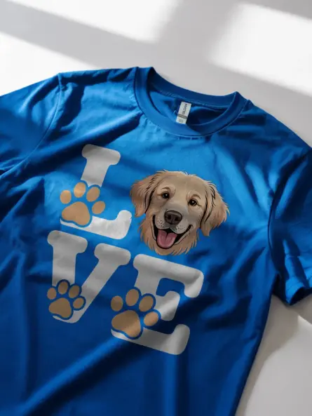 Golden Retriever Love Shirt – Adorable Minimalist Dog Lover Tee - Image 11