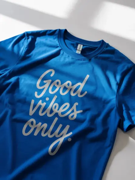 Good Vibes Only T-Shirt – Minimalist Yoga Era Affirmation Tee - Image 11