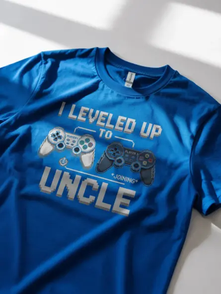 I Leveled Up to Uncle Gamer Uncle T-Shirt - Image 5