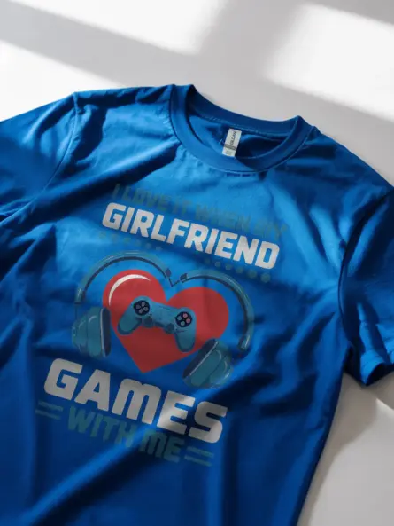 Epic Gamer Girlfriend T-Shirt for Couples – Cute Matching Gaming Apparel - Image 5