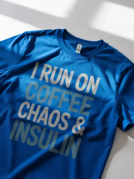 I Run on Coffee and Insulin Shirt – Funny Diabetes Awareness Graphic Tee - Image 2