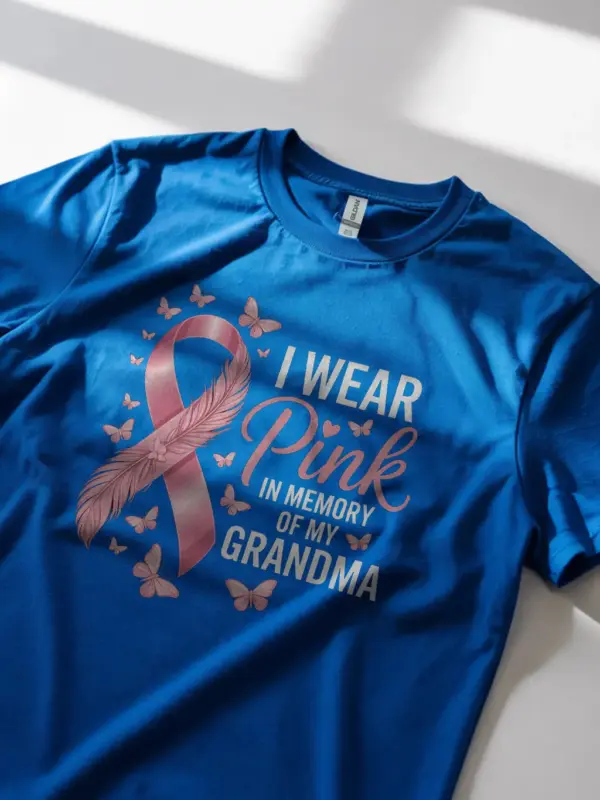 Royal Blue lifestyle – Royal blue remembrance t-shirt worn during family walk