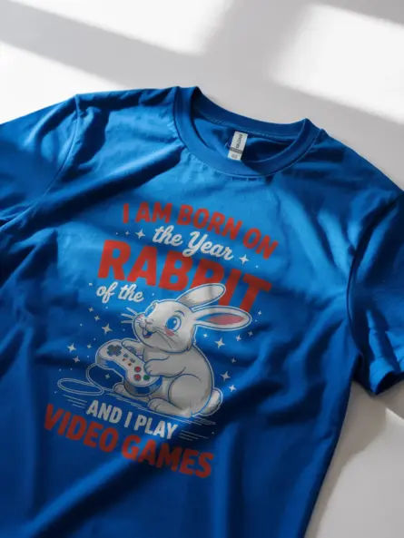 Year of the Rabbit Gamer T-Shirt - Image 8