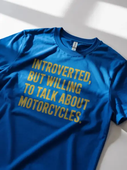 Bold Introvert Motorcycle T-Shirt – Vintage Humor for Bikers - Image 11