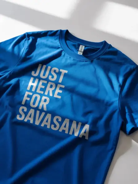 Just Here for Savasana Shirt – Funny Minimalist Yoga Tee for Relaxation - Image 11