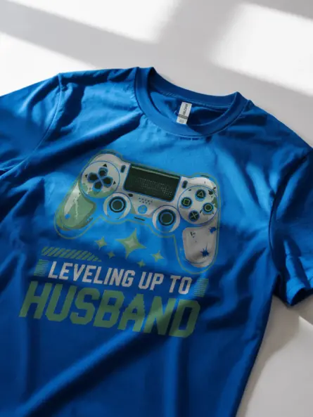 Leveling Up to Husband Gamer T-Shirt - Image 2
