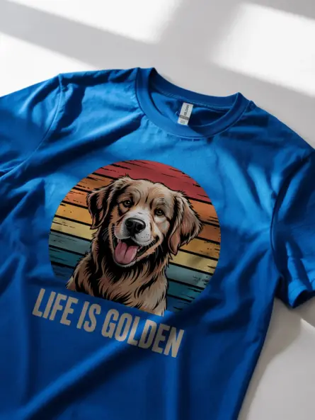 Life Is Golden Shirt – Retro Golden Retriever Tee for Dog Lovers - Image 8