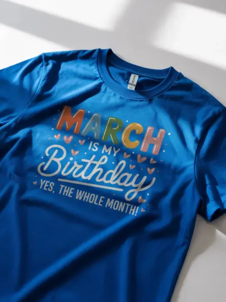 Vibrant March Birthday Shirt for Party Lovers & Gift Givers - Image 11