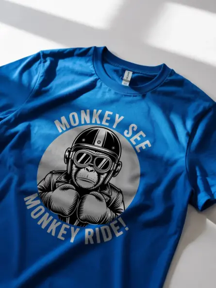 Powerful Monkey Biker T-Shirt – Ride Wild in Gritty Style - Image 11