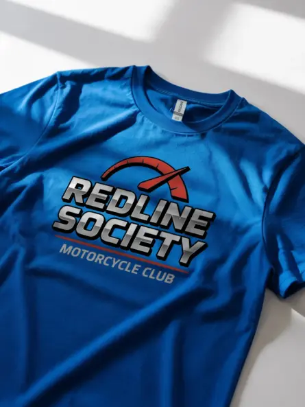 Motorcycle Club T Shirt – Bold Redline Racing Graphic Tee - Image 5