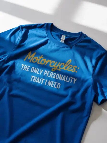 Witty Motorcycle Quote T-Shirt – Minimalist Personality Trait Biker Tee - Image 11