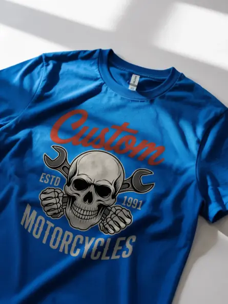 Bold Motorcycle Quote T-Shirt – Vintage Skull Wrench Garage Club Graphic - Image 11