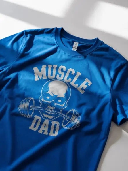 Muscle Dad Graphic Gym T-Shirt for Hardcore Fitness Fathers - Image 11