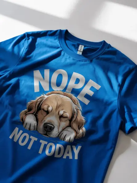 Nope Not Today Dog Shirt – Funny Lazy Golden Retriever Tee - Image 12