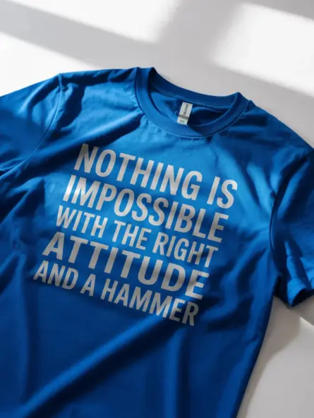 Nothing Is Impossible Hammer T-Shirt – Motivational Gift for Carpenters - Image 8