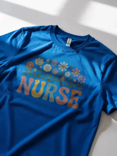 Royal Blue Lifestyle Retro Nurse Shirt Gift for Students