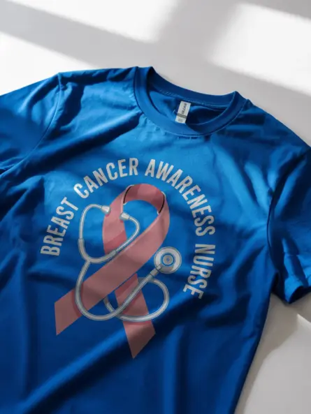 Powerful Nurse Breast Cancer Shirt – Pink Ribbon Awareness Tee - Image 12