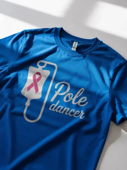 Pole Dancer Cancer Shirt – Funny IV Pink Ribbon Awareness Tee - Image 11