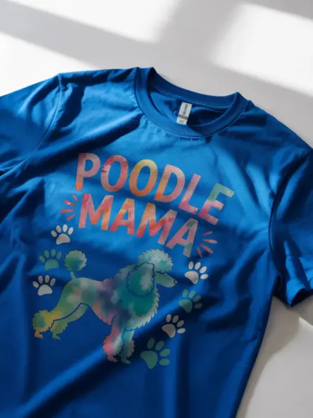 Colorful Poodle Mama Shirt – Vibrant Dog Lover Tee - Image 8