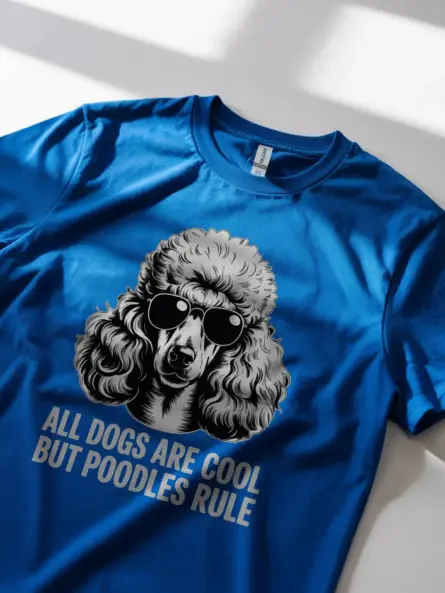 Bold Poodle Sunglasses Shirt – Funny Dog Lover Graphic Tee - Image 15