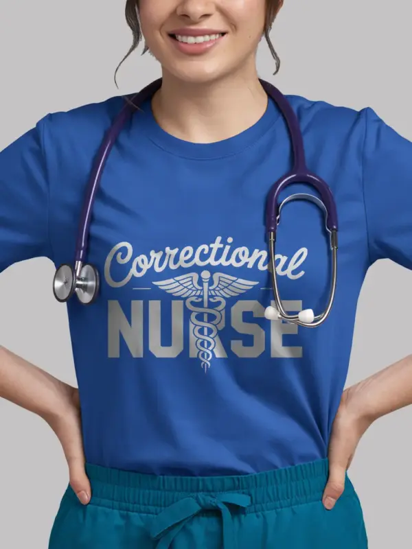 Royal Blue Correctional Nurse Shirt for Jail Nurses