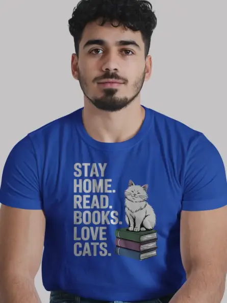 Cozy Cats Books T-Shirt – Minimalist Reading Tee for Introverts - Image 12