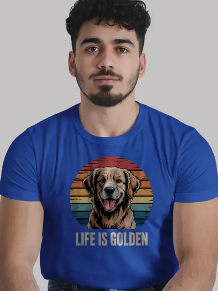 Life Is Golden Shirt – Retro Golden Retriever Tee for Dog Lovers - Image 9