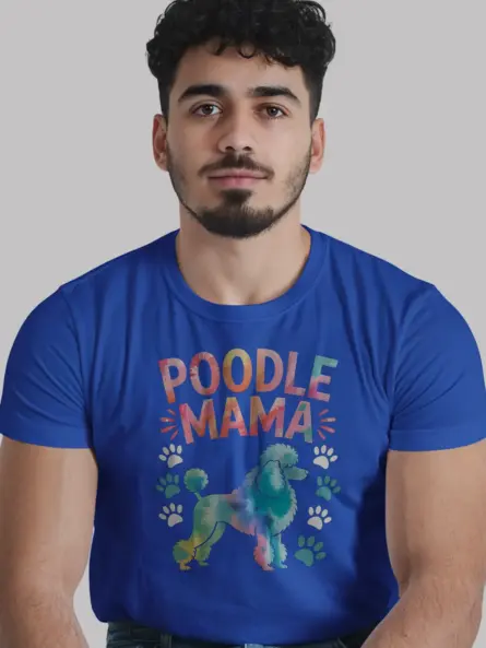 Colorful Poodle Mama Shirt – Vibrant Dog Lover Tee - Image 9