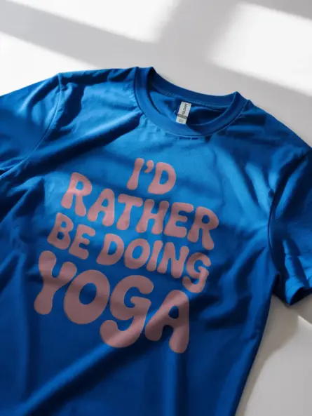 Rather Be Doing Yoga Shirt – Bold Retro Bubble Font Tee for Wellness Vibes - Image 11