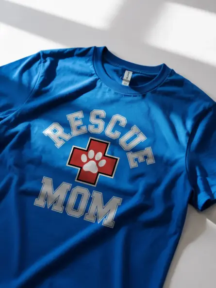 Bold Rescue Mom T-Shirt – Varsity Style Dog Lover Apparel - Image 11
