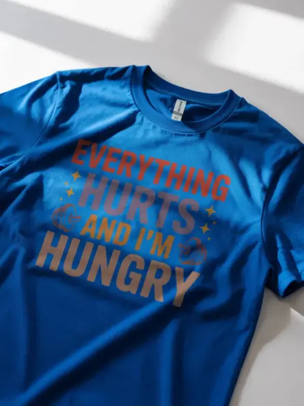 Retro Gym Motivation T-Shirt – Everything Hurts and I’m Hungry - Image 12