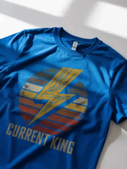 Retro Lightning Bolt Electrician T-Shirt - Image 11
