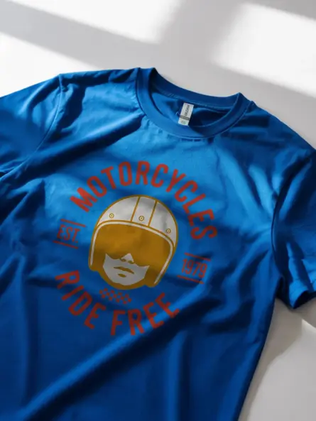 Ride Free T-Shirt – Vintage Motorcycle Helmet Graphic Tee - Image 11