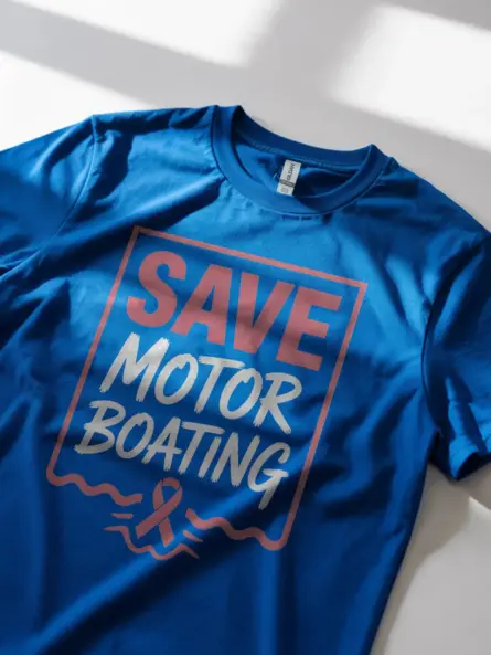 Save Motor Boating Shirt – Funny Pink Ribbon Awareness Tee - Image 11