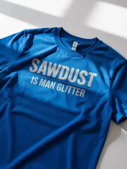 Sawdust Is Man Glitter T-Shirt – Funny Carpenter Gift Tee - Image 2